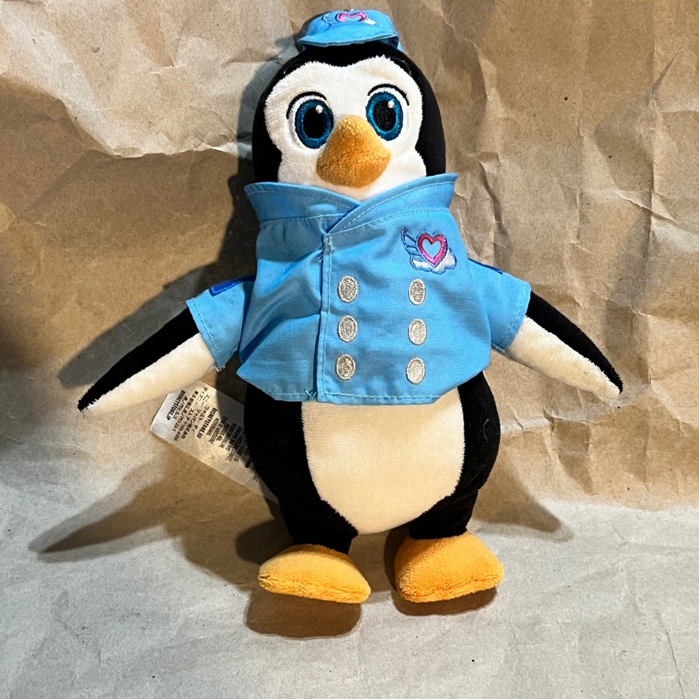 Disney T.O.T.S. 8" Pip the Penguin Plush Blue Pilot Uniform Disney Junior Toy